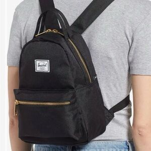 Herschel Supply Company Black Backpack with Gold Accents